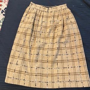 Vintage Wool Midi Skirt